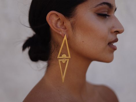 Triangle Drop Earrings 1